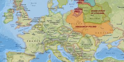 地図のリトアニア歴史