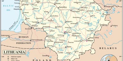 地図のリトアニア国